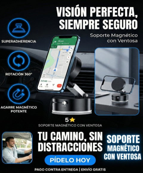 Soporte Magnético Celular con Ventosa