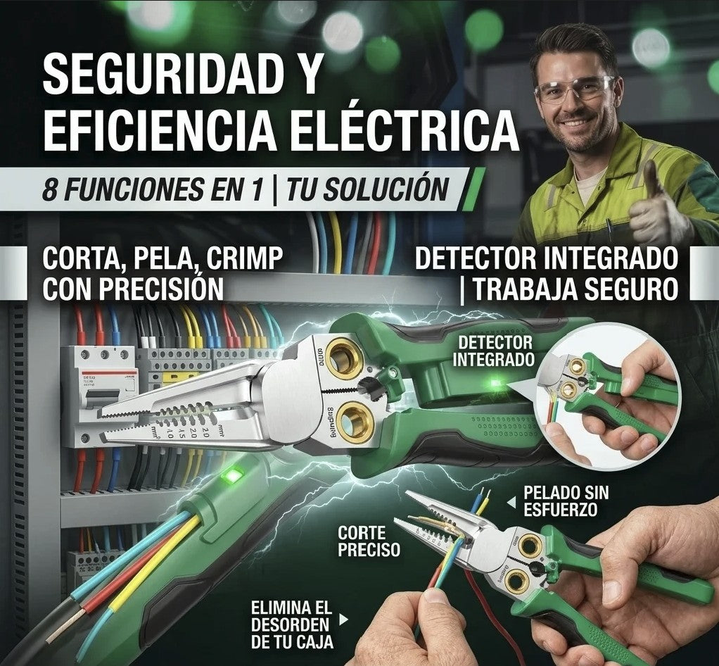 ElectroPinza 8X™ - Pinza Electricista Detector Voltaje