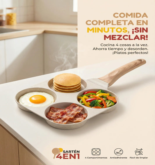 QuickSplit™ Sartén 4 Compartimentos