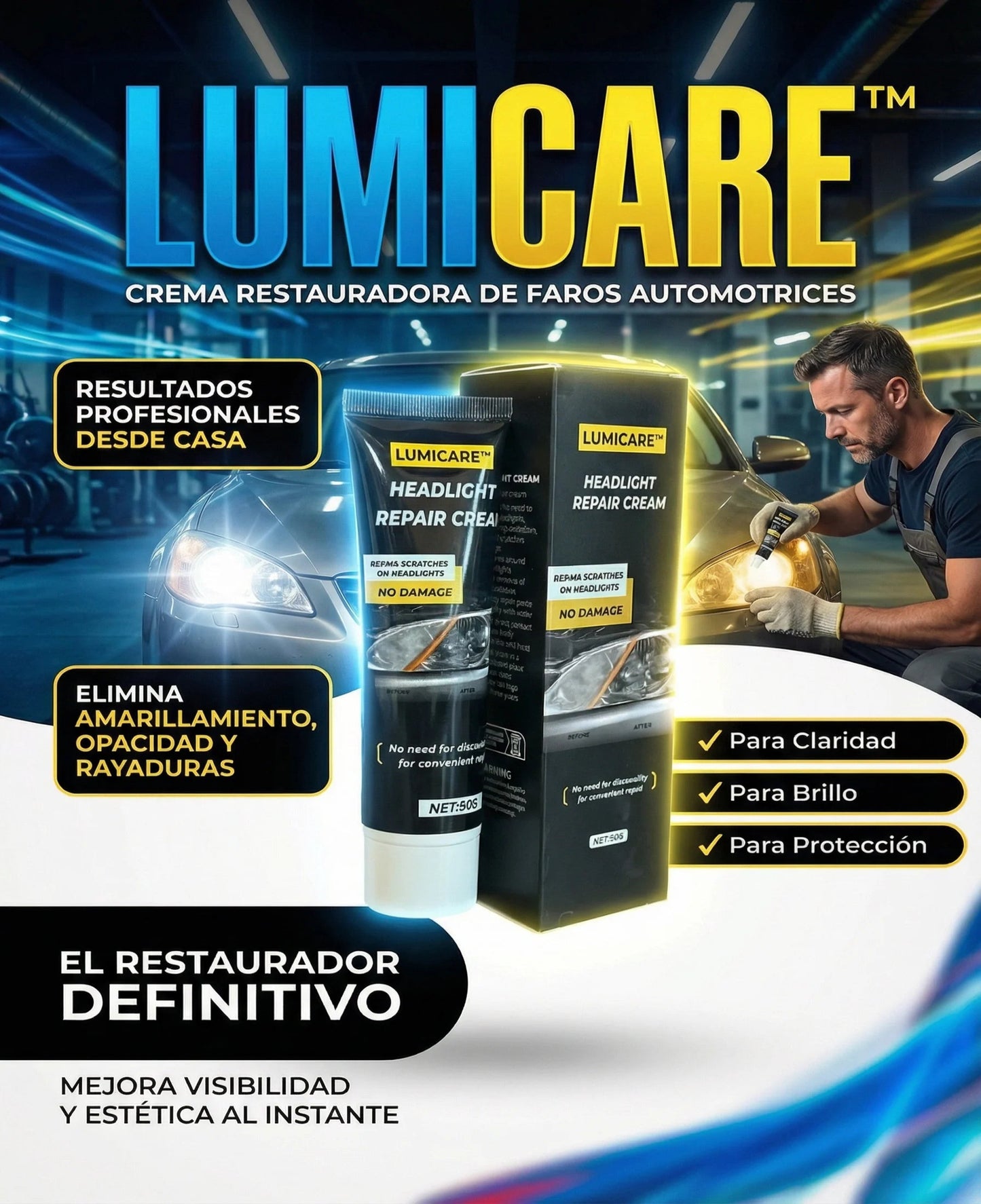 LumiCare™ Crema Restauradora de Faros